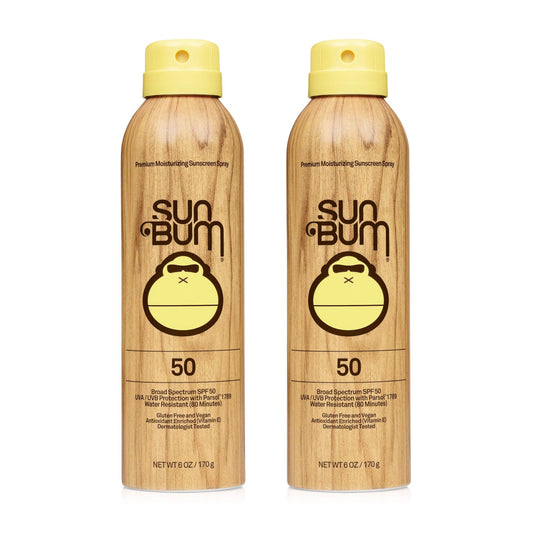 Sun Bum Sun Bum Original Spf 50 Sunscreen Spray Vegan and Reef Friendly (octinoxate & Oxybenzone Free) Broad Spectrum Moisturizing Uva/uvb Sunscreen With Vitamin E 2 Pack