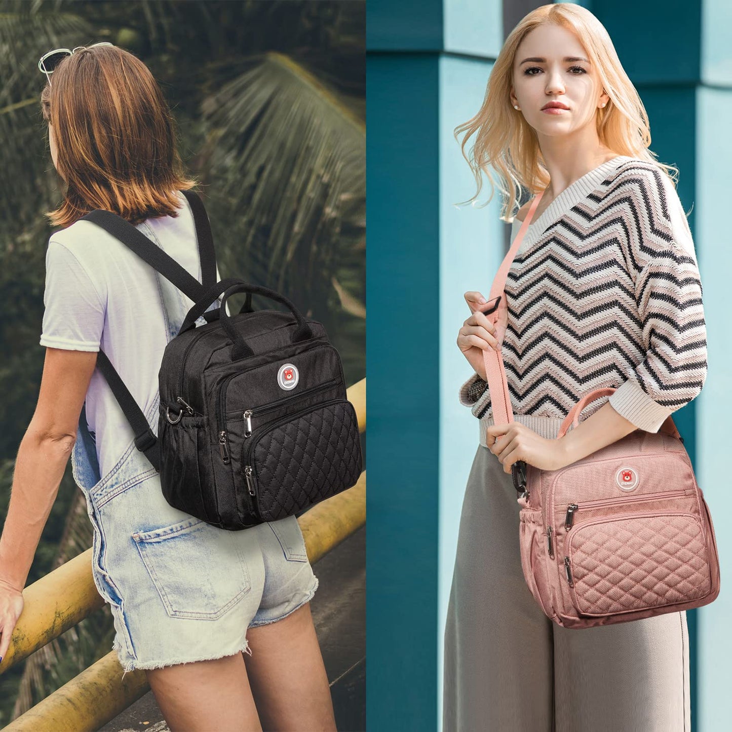 EKERHO Insulated Lunch Bag Backpack for Women/Men, 3 carrying way Lunch Tote, Large Waterproof Cooler Box with Side pockets for Adults, College, Work, Beach, Picnic, Black