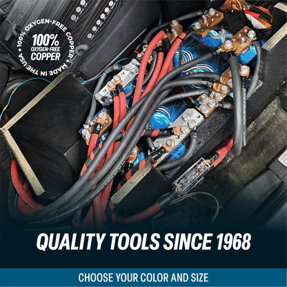 TEMCo 2/0 Gauge AWG 10 Ft Black + 10 Ft Red Flexible Pure Copper Made in USA Welding Cable Battery Wire - Heavy Duty Solar, Inverter, Car, RV, Truck