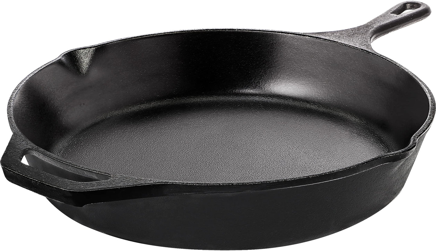 Utopia Kitchen Cast Iron Frying Pan 12 Inch, Cast Iron Chefs Pan, Pre Seasoned Skillet, Safe Grill Cookware for Indoor & Outdoor Use, Black