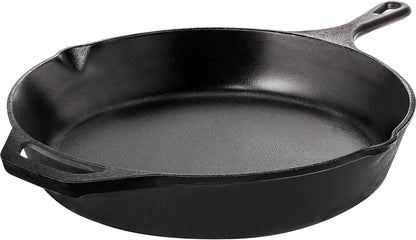 Utopia Kitchen Cast Iron Frying Pan 12 Inch, Cast Iron Chefs Pan, Pre Seasoned Skillet, Safe Grill Cookware for Indoor & Outdoor Use, Black