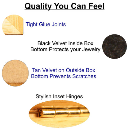 Wood Art Celtic Box - Handmade in USA - Unmatched Quality - Unique, No Two are the Same - Original Work of Wood Art. A Celtic Gift, Ring, Trinket or Wood Jewelry Box (#4852 Celtic Knot 4x5x1.5)