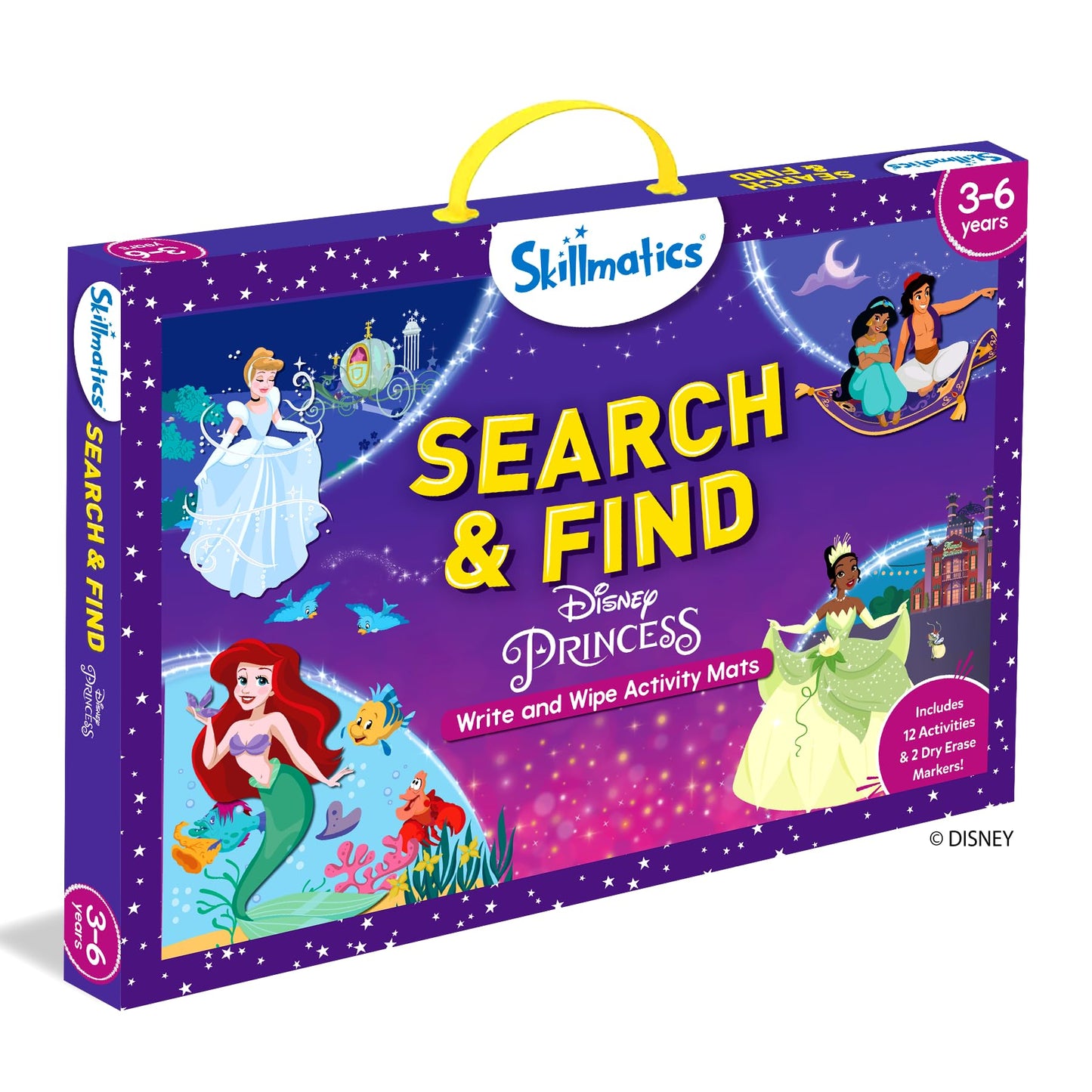 Skillmatics Search and Find Disney Princess Educational Game - Reusable Preschool Learning Activities, Perfect for Toddlers & Kids Who Love Toys, Art & Crafts, Gifts for Boys & Girls Ages 3, 4, 5, 6