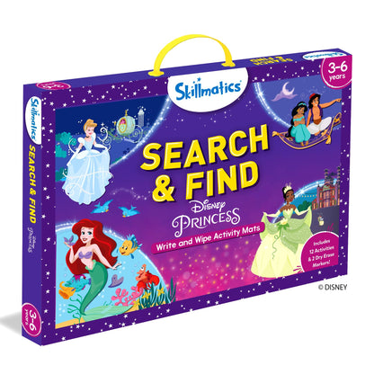 Skillmatics Search and Find Disney Princess Educational Game - Reusable Preschool Learning Activities, Perfect for Toddlers & Kids Who Love Toys, Art & Crafts, Gifts for Boys & Girls Ages 3, 4, 5, 6