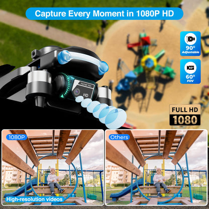 Contixo F19 Drone With 1080p HD FPV Camera, 20 Min Flight 360° Flips Brushless Motor RC Quadcopter With Altitude Hold, Obstacle Avoidance, Follow Me For Novice Beginner's Kids And Adults, 2 Batteries