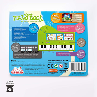 BEST LEARNING My First Piano Book - Educational Musical Toy for Toddlers Kids Ages 3-5 Years - Ideal 3, 4 Year Old Boy or Girl Birthday Present
