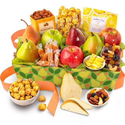 A Gift Inside Orchard Delight Fruit and Gourmet Basket
