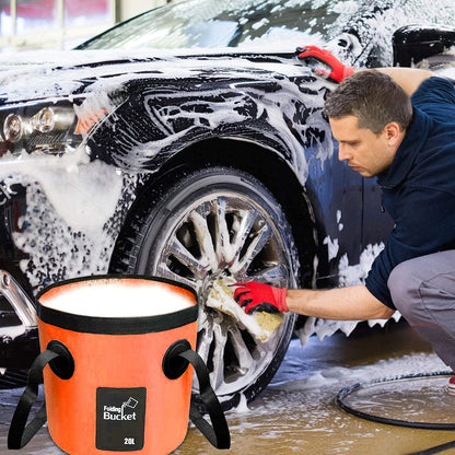 Esthesia 5 Gallon Collapsible Wash Basin - Multifunctional Portable Folding Bucket for Travelling, Camping, Hiking, Fishing, Gardening