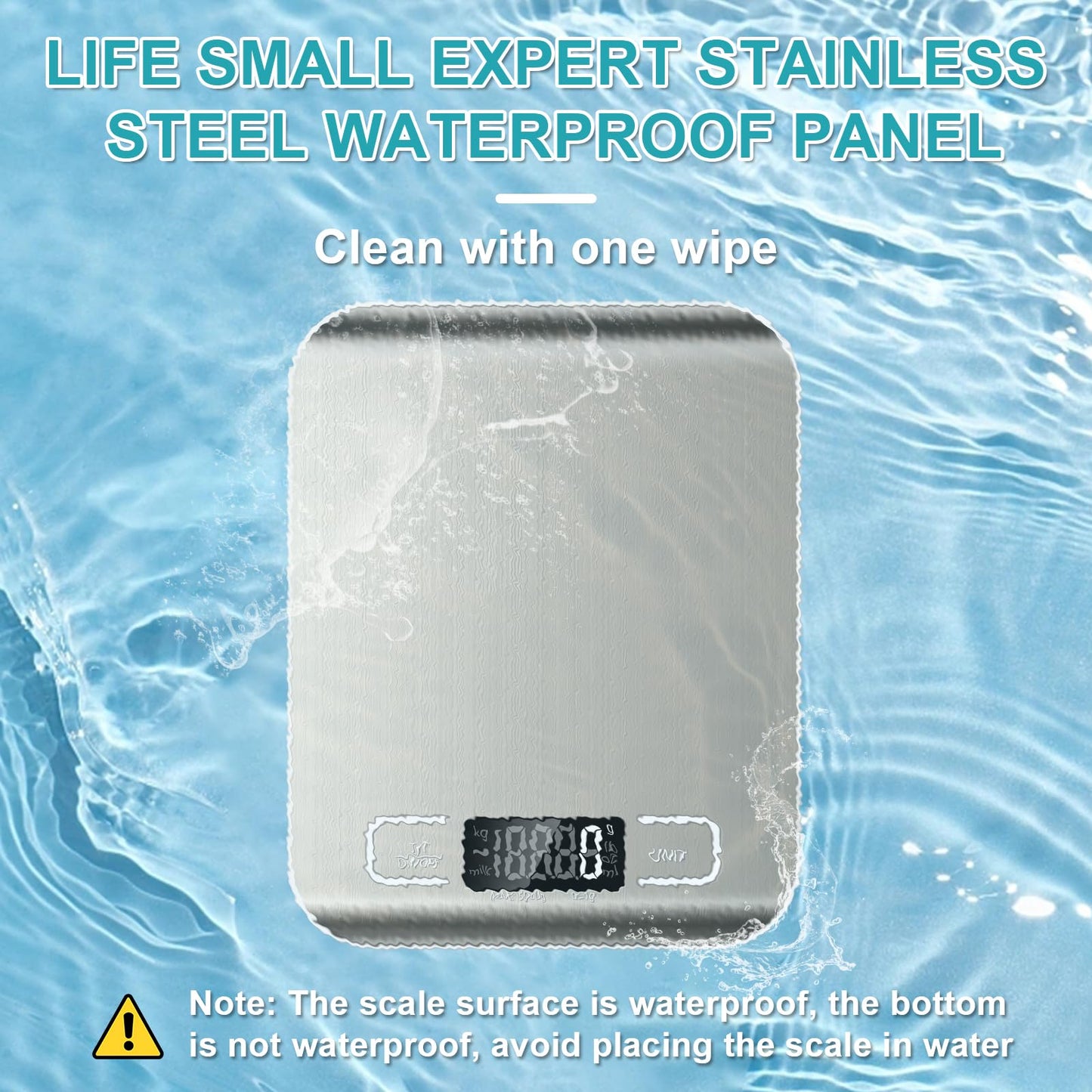 Food Scale, 11lb Kitchen Scale with 6 Units Tare Function & LCD Display, 0.05oz/1g Stainless Steel Digital Food Scale Grams and Ounces for Baking, Cooking, Dieting and Meal Prep (Batteries Included)