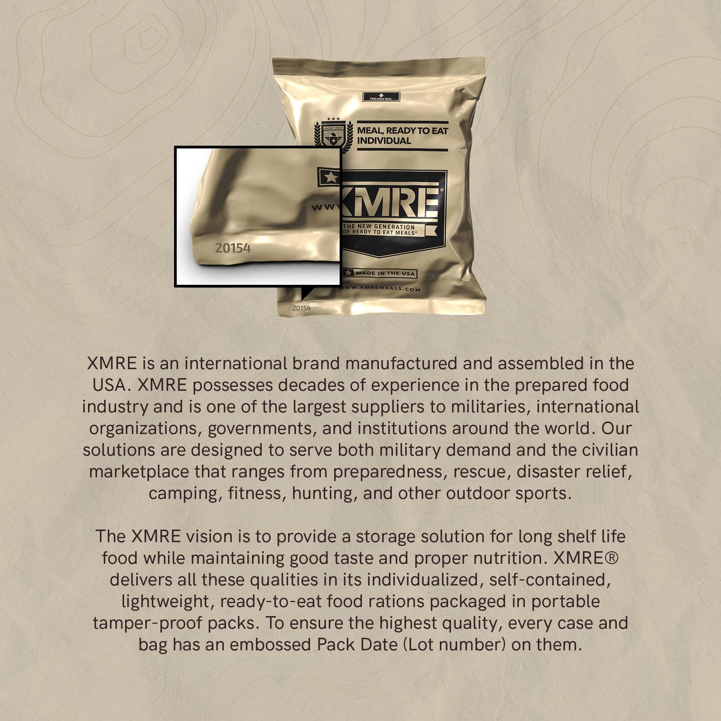 XMRE 1300XT MRE Meals 2022 Bulk | Military Grade | For Survival Kits & Hurricane Preparedness Items | Emergency Food Supplies | Food Packs w/ Flameless Ration Heater | USA Made