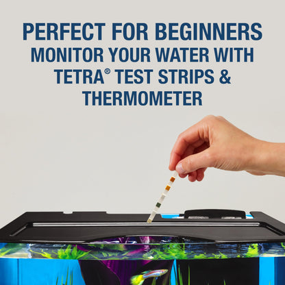 Tetra Crescent STEM Aquarium Kit 3 Gallons, Curved-Front Fish Tank with LEDs and STEM Activity Guide