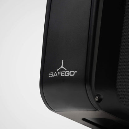 SAFEGO Portable Indoor/Outdoor Lock Box Safe with Key and Combination Access (Compact, Black)