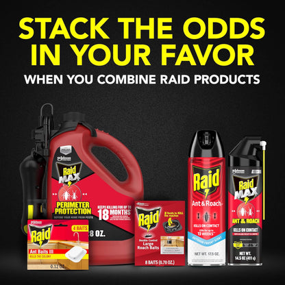 Raid Ant & Roach Killer Spray For Listed Bugs, Keeps Killing for Weeks, Fresh Scent, 17.5 oz