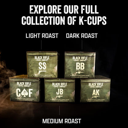 Black Rifle Coffee Company Supply Drop Variety Pack (48 Count of K Cups) - K Cups Coffee Variety Pack - Contains Silencer Smooth, AK Espresso, Just Black, & BeyondBlack KCup Pods