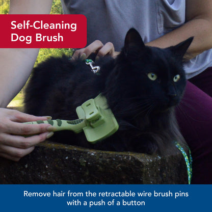 Coastal Pet Safari - Cat Self-Cleaning Slicker Brush - Cat Grooming Supplies