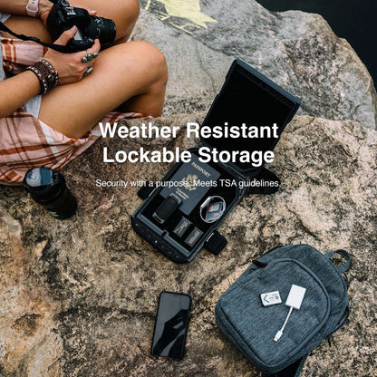 VAULTEK LifePod Secure Waterproof Travel Case Rugged Electronic Lock Box Travel Organizer Portable Handgun Case with Backlit Keypad (Covert Black)