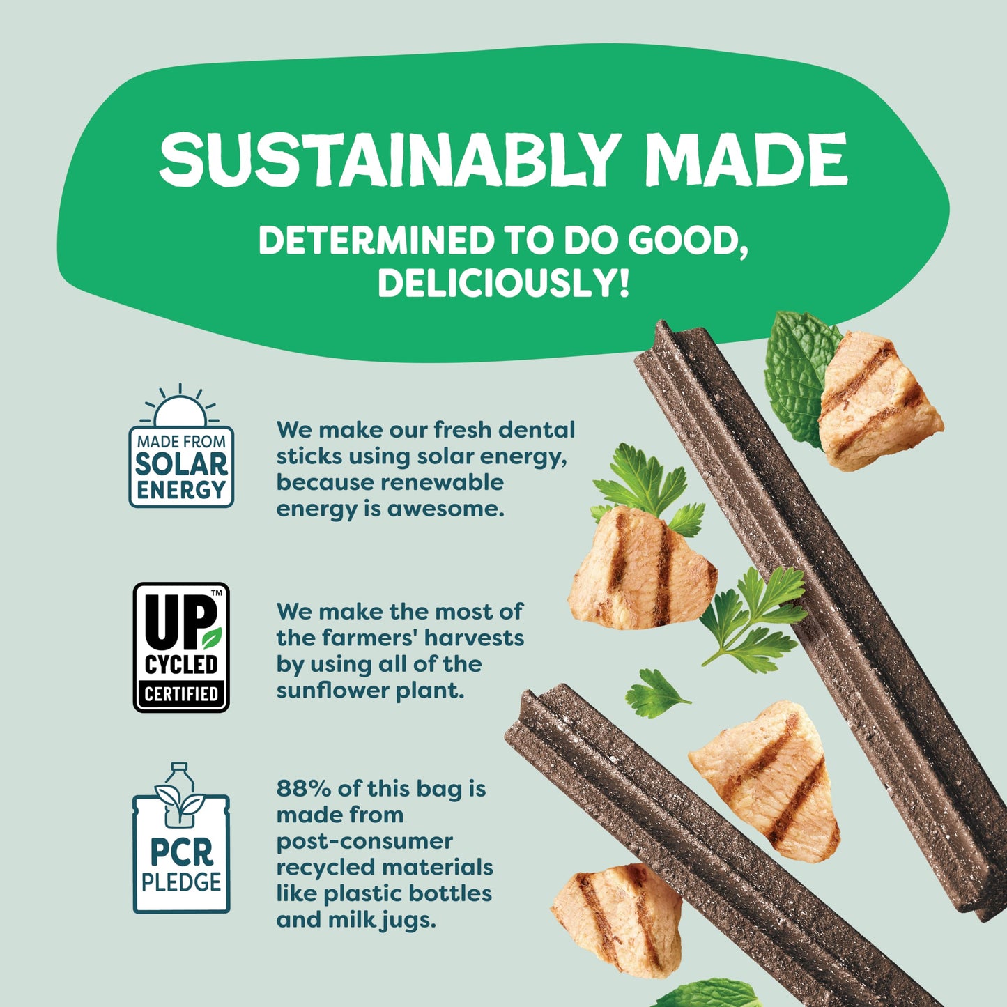 Shameless Pets Dental Treats for Dogs, A Cluck A Day - with Digestive Support for Teeth Cleaning & Fresh Breath - Dog Bones Dental Chews Free from Grain, Corn & Soy