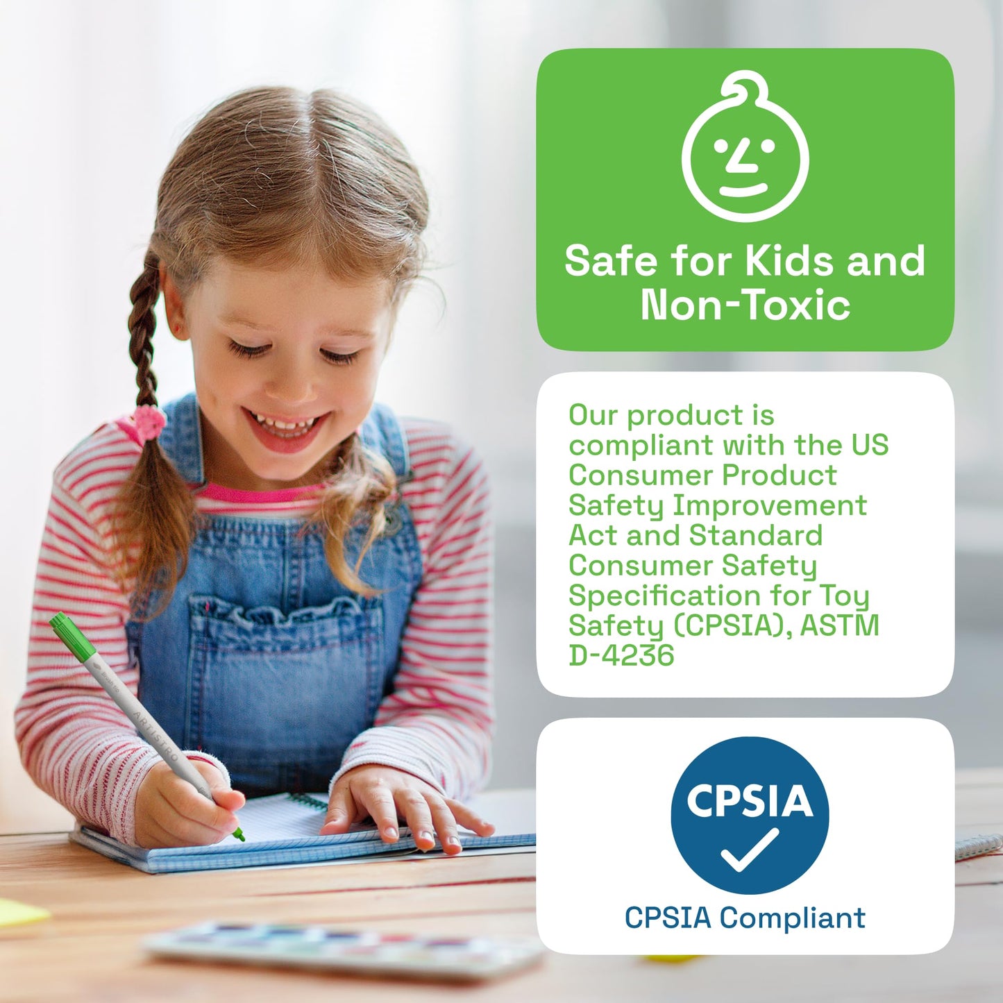 ARTISTRO 24 Wine Glass Acrylic Paint Markers - Washable Non-Toxic Dual Tip Acrylic Paint Pens for Car Window, Mirror, Ceramic