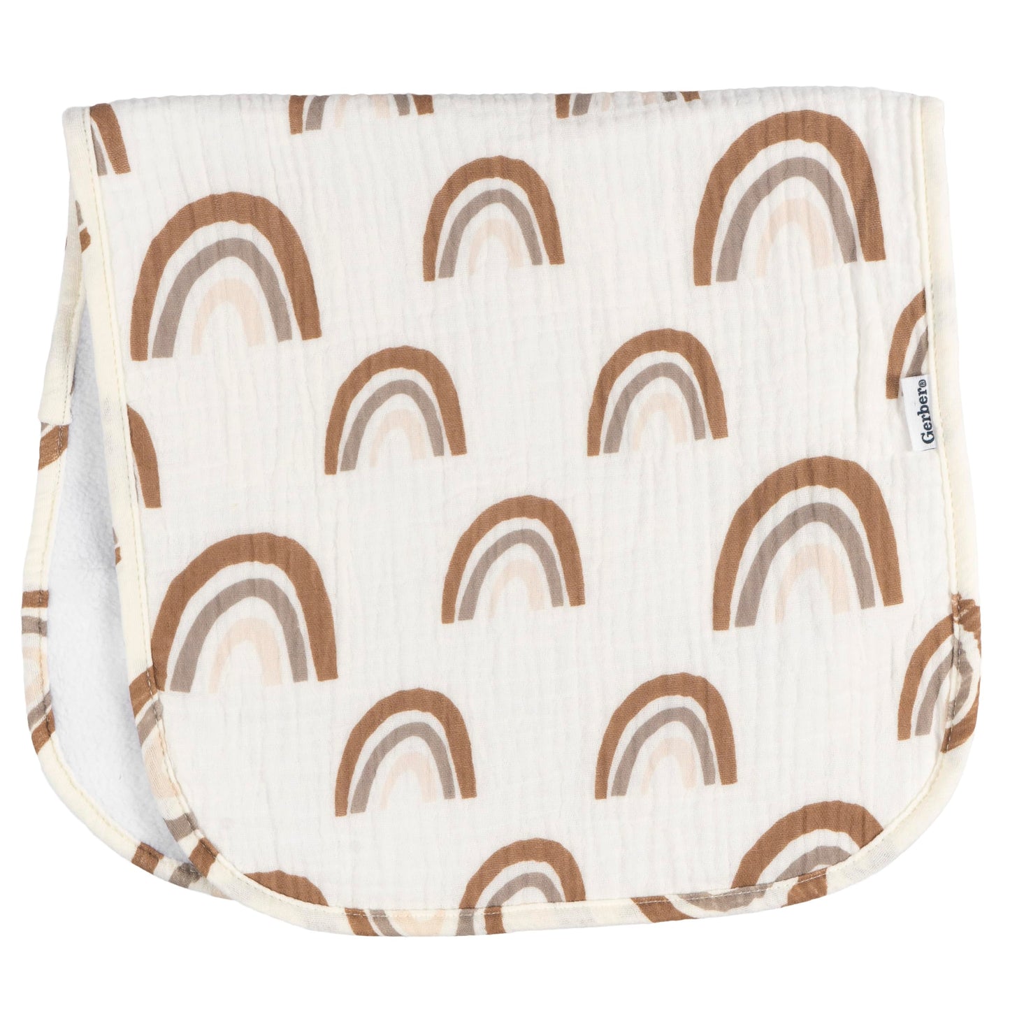 Gerber Baby Unisex Muslin Burp Cloths 5-Pack, Multi Rainbow, Large Size 20" x 10"