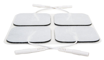 reserv 2" x 2" Premium Re-Usable Self Adhesive Electrode Pads for TENS/EMS Unit, Fabric Backed Pads with Premium Gel (Latex Free) (4 Pack (160 electrodes)