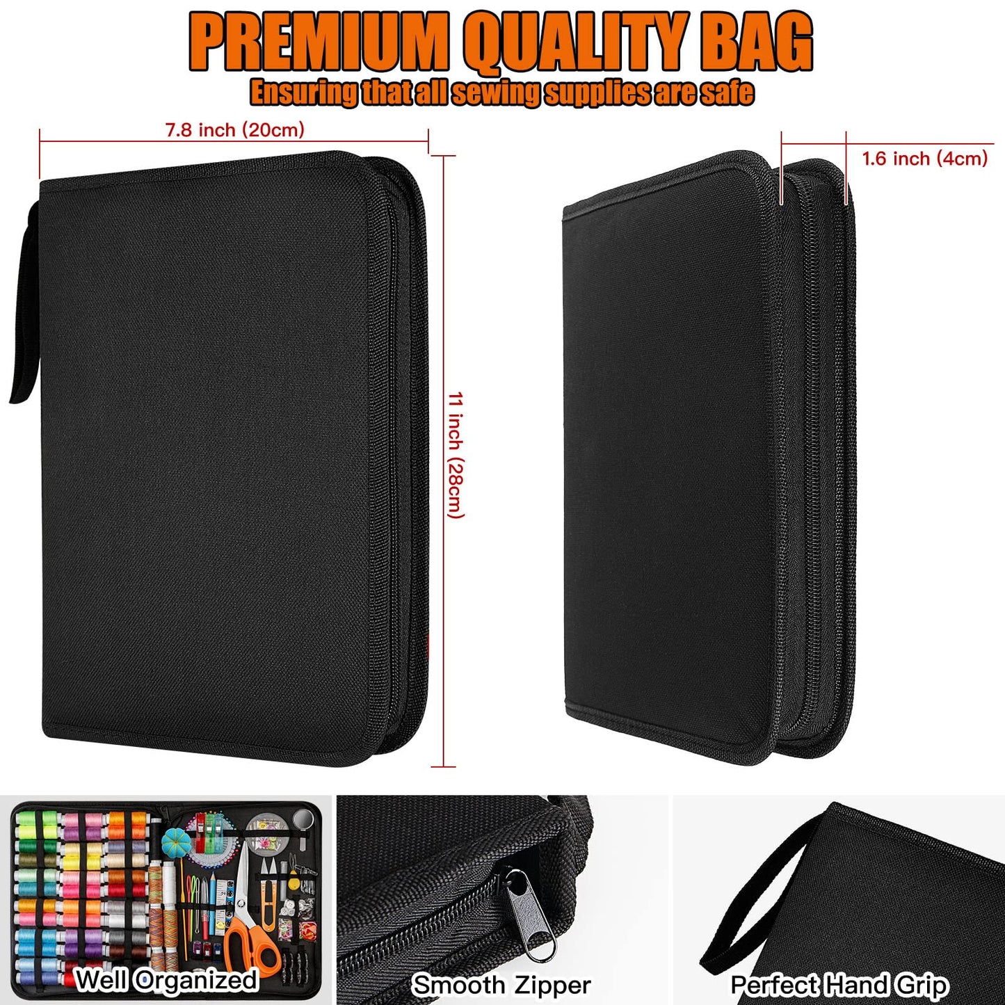 Sewing Kit for Adults,Maxfanay Needle and Thread Kit for Sewing,Professional Sewing Supplies Accessories with Tailor Scissors,43XL Thread,30 Needles,Yarn Snips and More for Travel Home Beginners