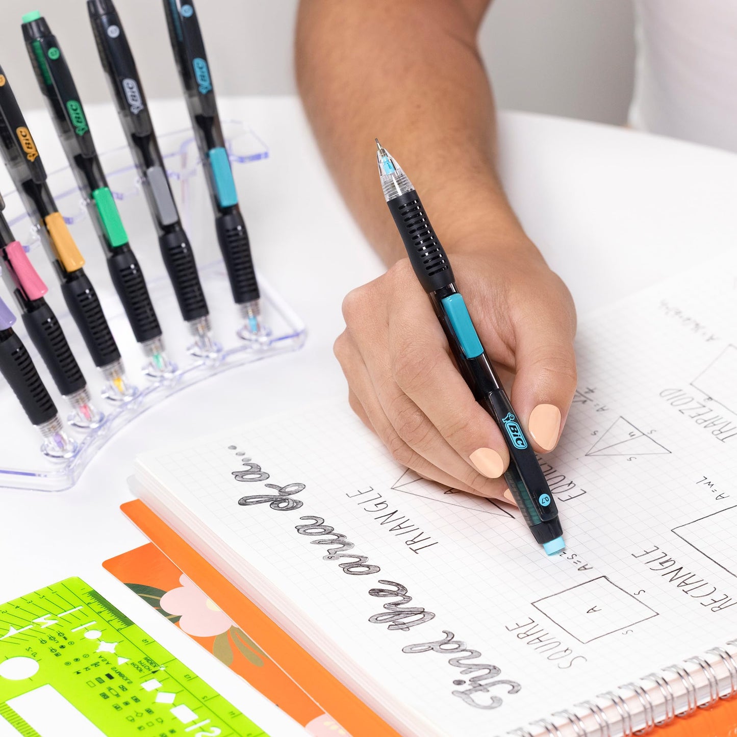 BIC Break Resistant Mechanical Pencils with Erasers, No. 2 Medium Point (0.7mm), 4-Count Pack Pencils for School or Office Supplies, Lead and Eraser Refills