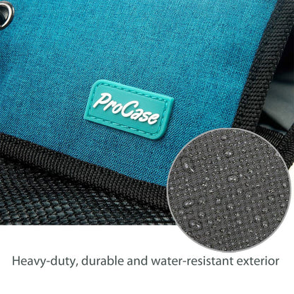 ProCase Electronic Organizer Cord Pouch, Travel Cable Charger Phone Accessories Bag Organizer Roll up Tech Carrying Case for USB Cables SD Memory Cards Earphone Flash Hard Drive -Green