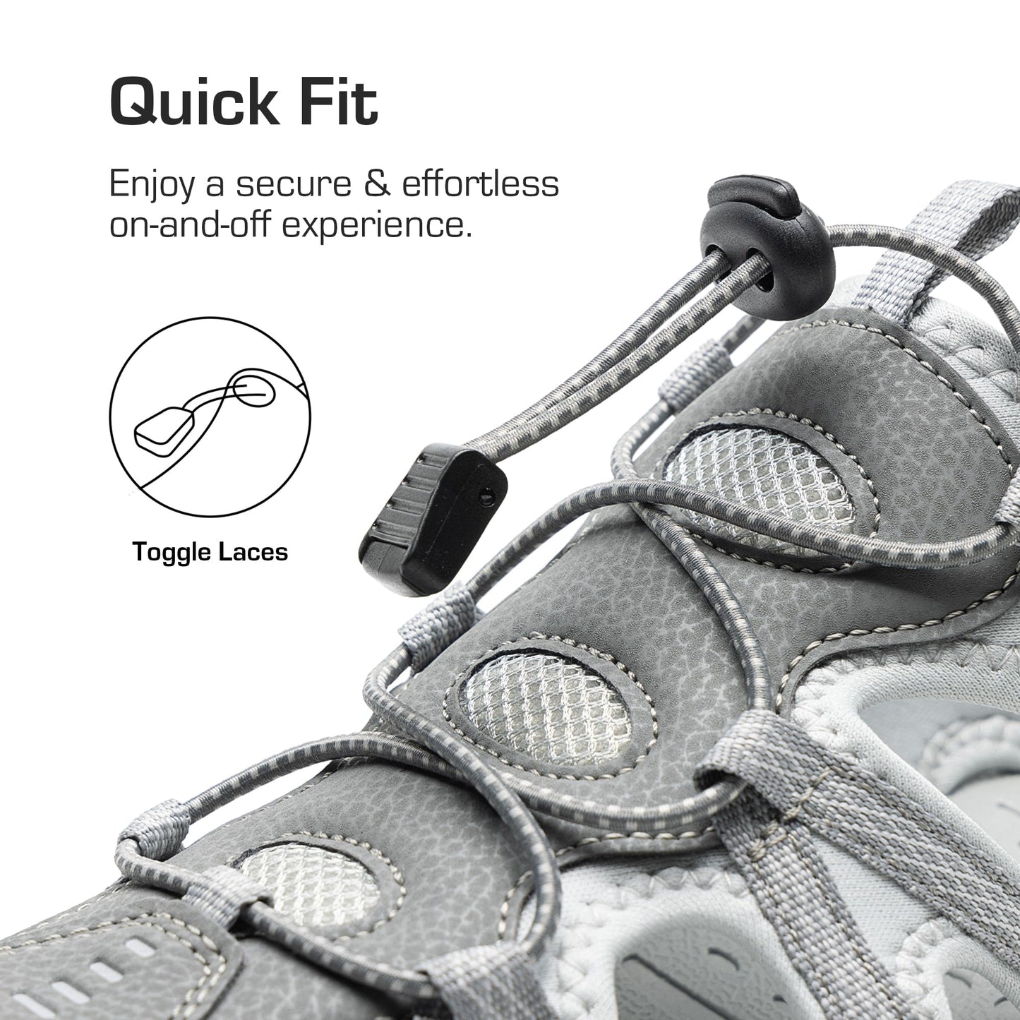 DREAM PAIRS Men's Sandals Hiking Water Sport Athletic Beach Outdoor Comfortable Casual Closed Toe Summer Sandal Shoes,Size 10.5,Light Grey,DMUMST2505