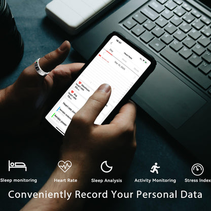 Smart Rings for Men Women,Fitness Tracker Ring,Smart Ring whth Display and Touch Button,IP68waterproof,Health Ring Tracks Heart Rate/Sleep/Steps/Blood Oxygen/Calorie/Distance,No Subscription(Silver13)