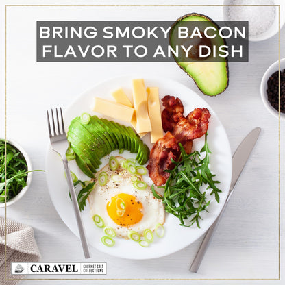 Smoked Sea Salt Sampler Set, Alderwood, Cherrywood, Bacon and Garlic Smoked Salts, Gourmet Cooking Gift, 0.5 oz x Bundle of 6 Flavored Salts - Caravel Gourmet Salt