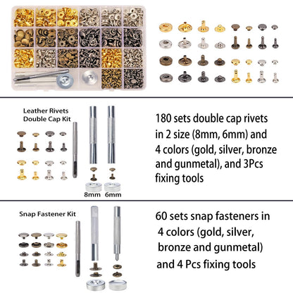 Dorhui Leather Craft Tools Kit, Leather Working Tools and Supplies Leather Craft Stamping Tool Waxed Thread Groover Awl Stitching Punch Hole for Leather Artworks