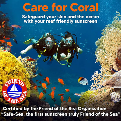 Safe Sea Jellyfish Sting-Blocking Sunscreen, SPF 40+ Spray 4 Fl oz, Waterproof, Biodegradable, Coral Reef-Safe – Body and Face Sunscreen, Anti-Jellyfish and Sea-Lice sting protection.