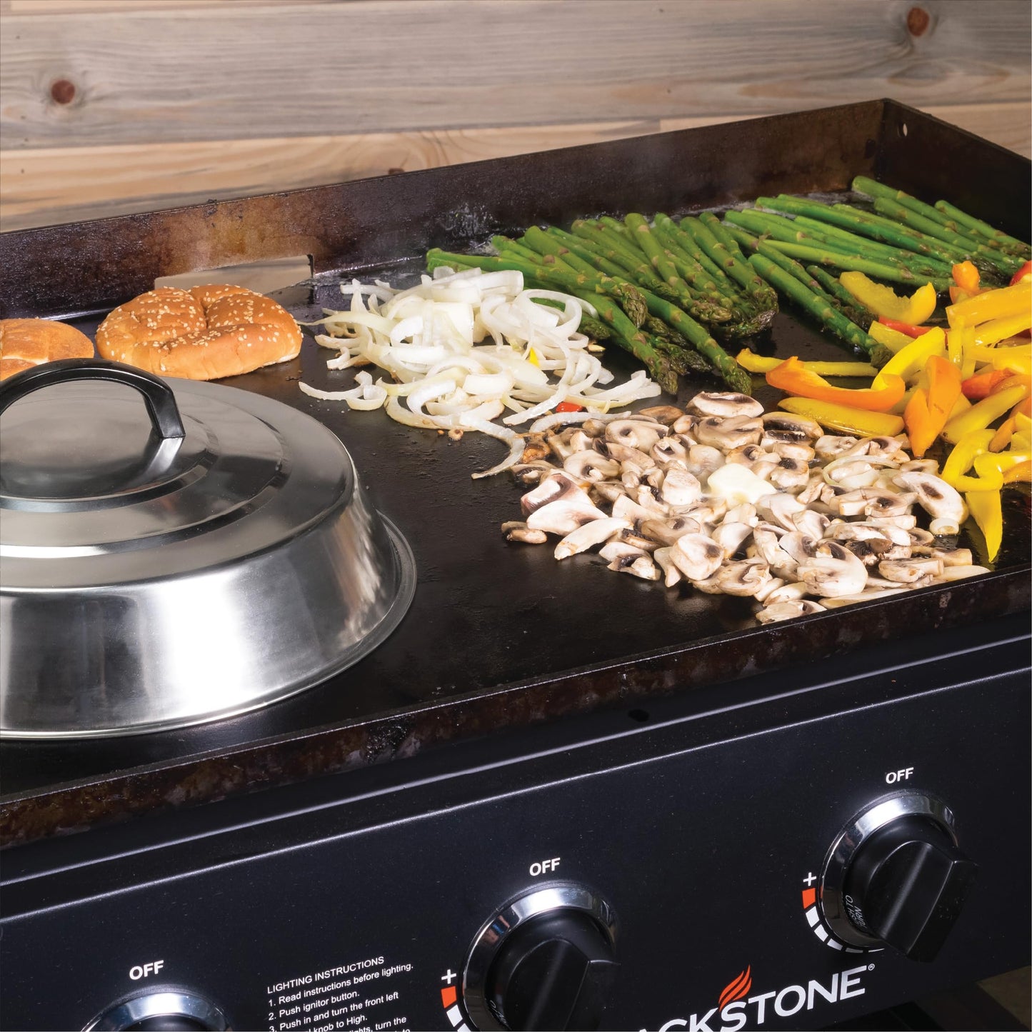 Blackstone 1780 12” Round Basting Cover, Stainless Steel