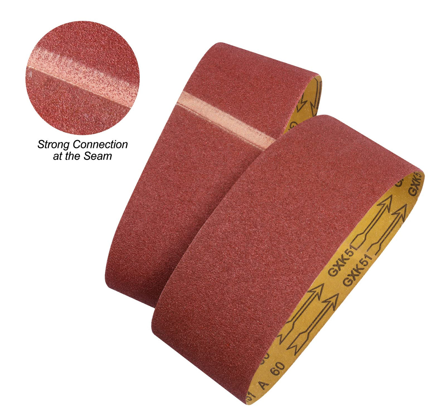 S SATC 3x18 Sanding Belts 20PCS Belt Sander Paper Aluminum Oxide (3 Each of 60/80/120/150/240/400 Grits & 2 of 40 Grits) Ideal for Wood Metal Paint Sanding