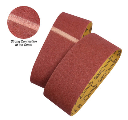 S SATC 3x18 Sanding Belts 20PCS Belt Sander Paper Aluminum Oxide (3 Each of 60/80/120/150/240/400 Grits & 2 of 40 Grits) Ideal for Wood Metal Paint Sanding