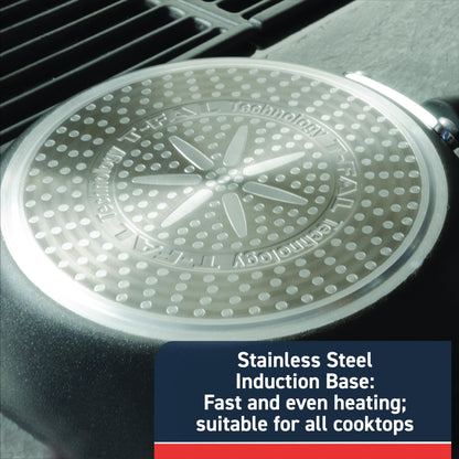 T-fal Experience Nonstick Fry Pan 8 Inch, Induction Compatible, Oven Safe 400F, Cookware, Non Stick Frying Pan, Skillet, Cooking, Kitchen, Egg Pan, Pots and Pans, Home, Dishwasher Safe, Black