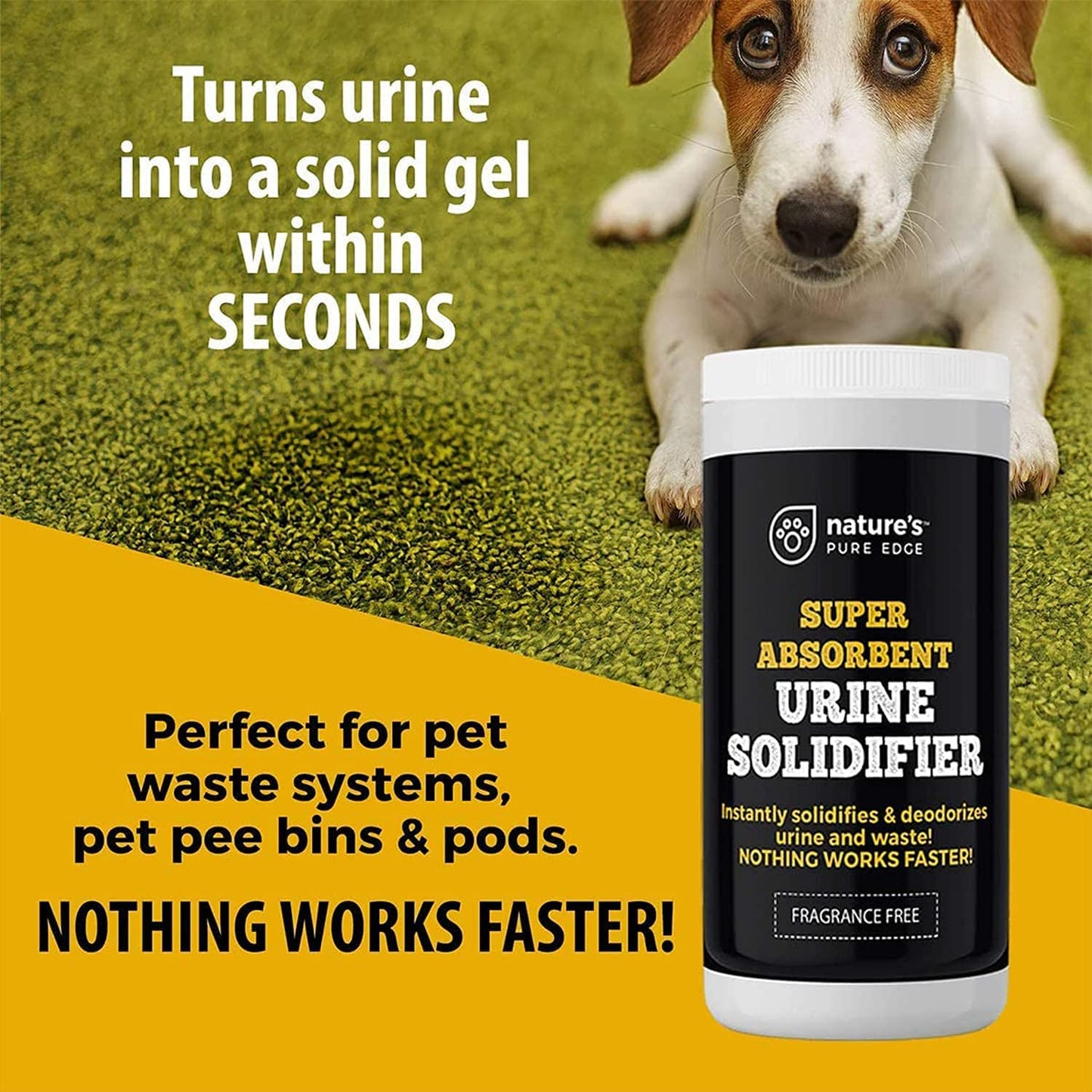 Super Absorbent Urine Solidifier & Poo Gel Odor Eliminator & Deodorizer for Portable Toilet, Camping Toilet, Porta Potty, Bedside Commode, Male Urinal & Pet Loo Solidifies Liquid in minutes (2 lbs)