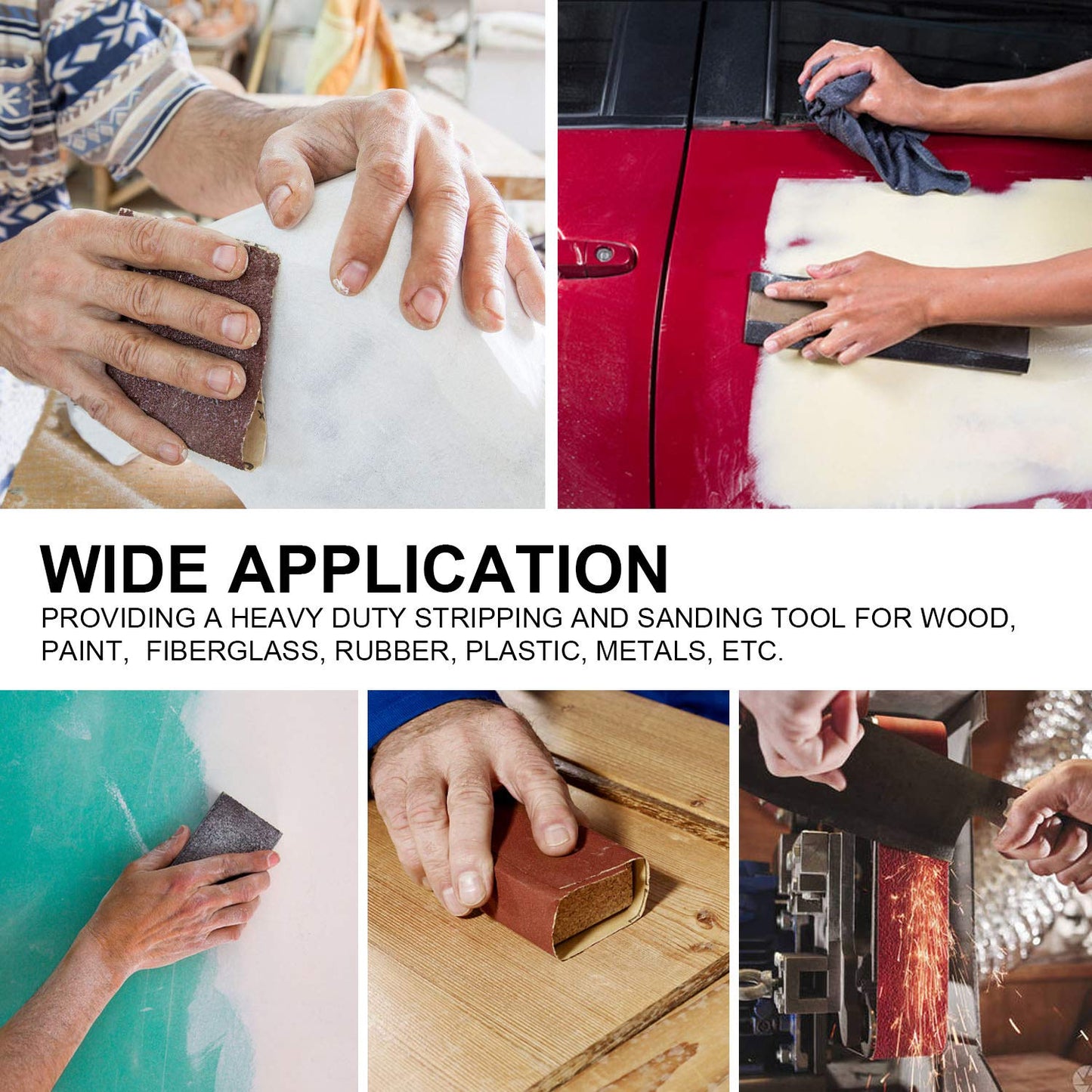 Sanding Belts and Sanding Discs Set for Power Combination Disc & Belt Sander 10 PCS 4 x 36” Aluminum Oxide Sanding Belts and 12 PCS 6” PSA Self Adhesive No-hole Sticky Back Sanding Discs(80-400 Grit)