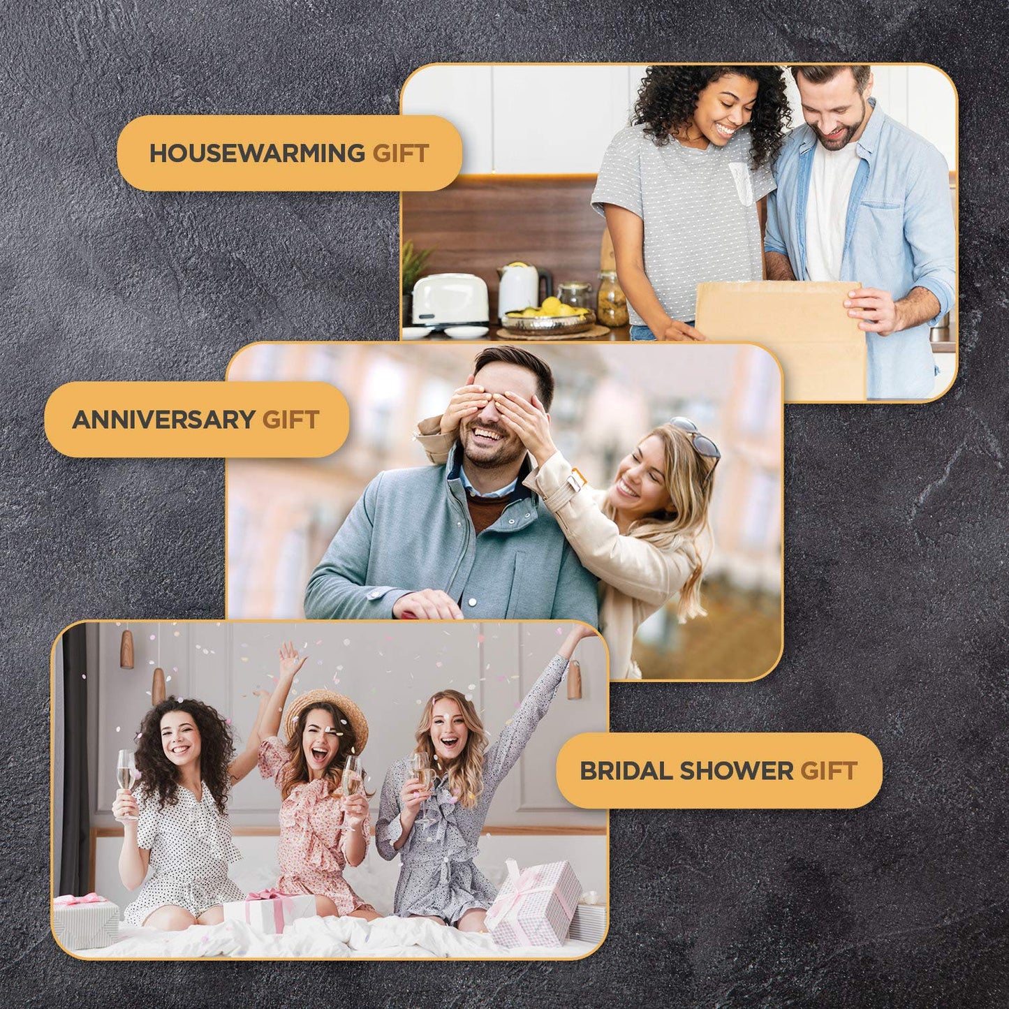 Charcuterie Board Gift Set - Bamboo Cheese Board and Knife Set - Housewarming Gifts for New Home, Wedding Gifts for Couples 2025, Bridal Shower Gifts, Birthday Gifts for Women