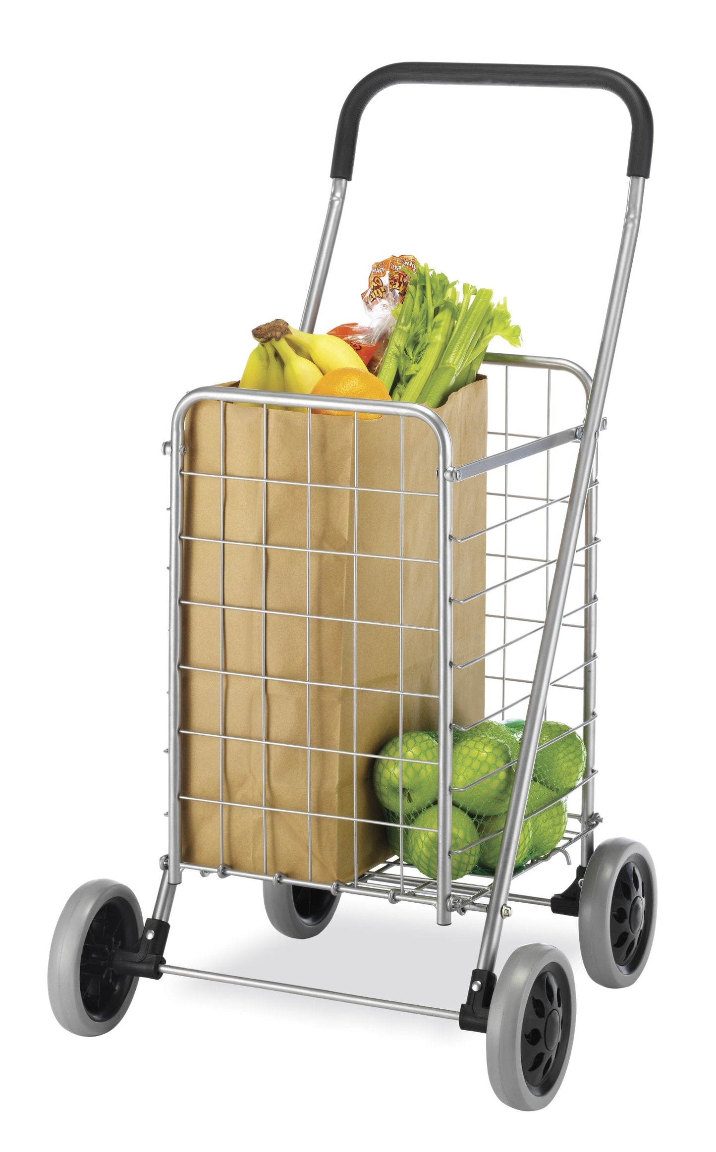 Whitmor Utility Shopping Cart - Durable Folding Design for Easy Storage, Model Number: 6250-4997-2-SIOC