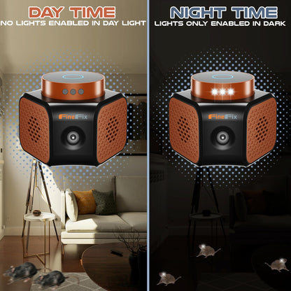 FineFix 360 Plug in Mouse Deterrent Ultrasonic Pest Repeller 4-Modes Best Thing to get rid of mice Repellent Indoor Mouseblocker for House Attic Garage Warehouse Rvs repelente ultrasonico de plagas