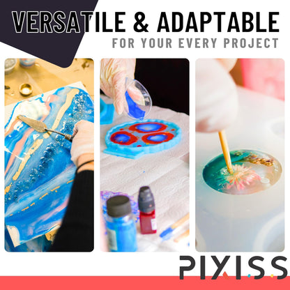 Epoxy Resin Mold Kit (1 Gallon) and Resin Art Supplies - 1:1 Easy Mix Crystal Clear Epoxy Resin Kit for Beginners by Pixiss - Resin Starter Kit for Casting Resin Art and Epoxy Resin Molds