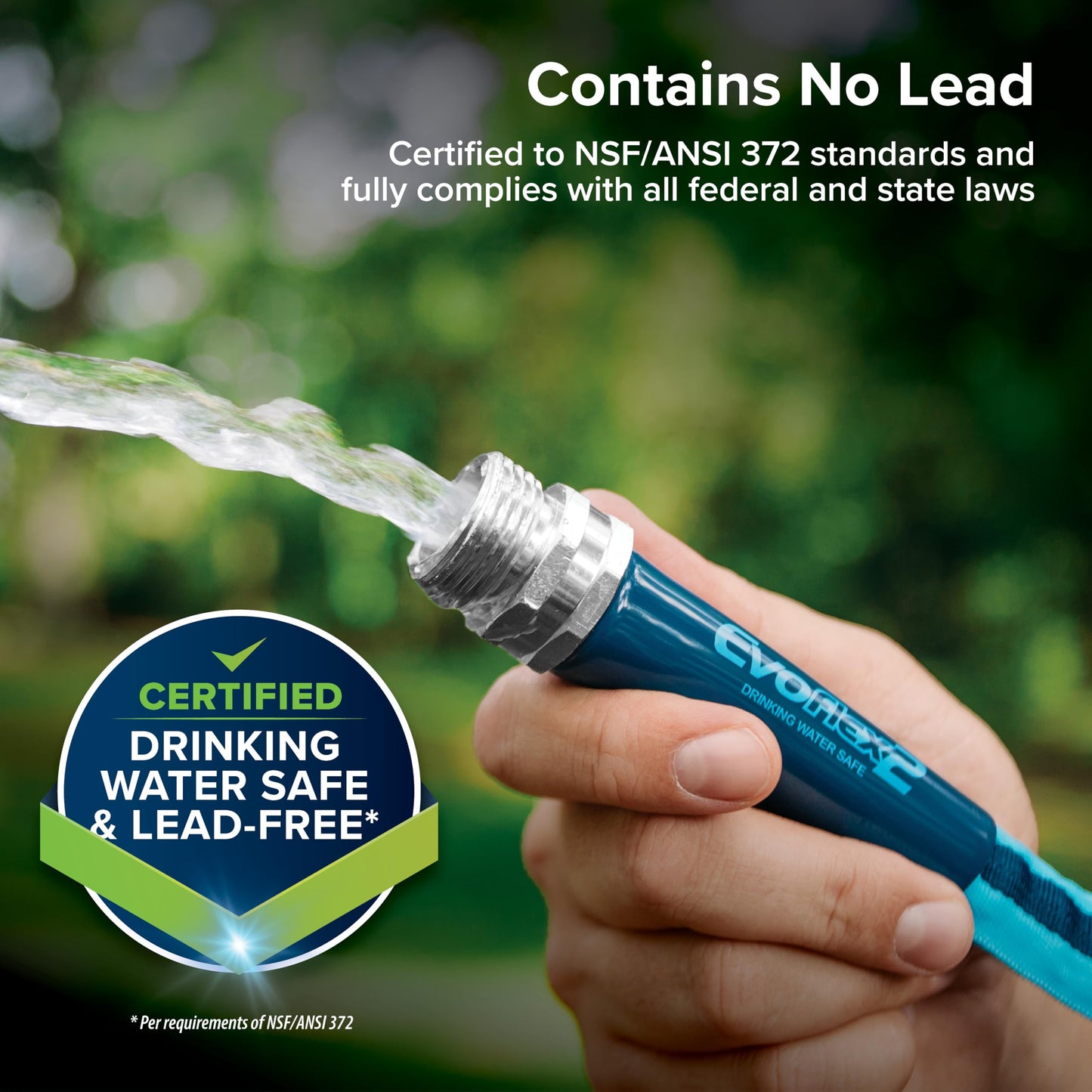 Camco EvoFlex2 25-ft Drinking Water Hose - RV Drinking Water Hose Reinforced with Fabric & Ultra Lightweight - Contains No Lead, No BPA & No Phthalate - Abrasion Resistant (22577)