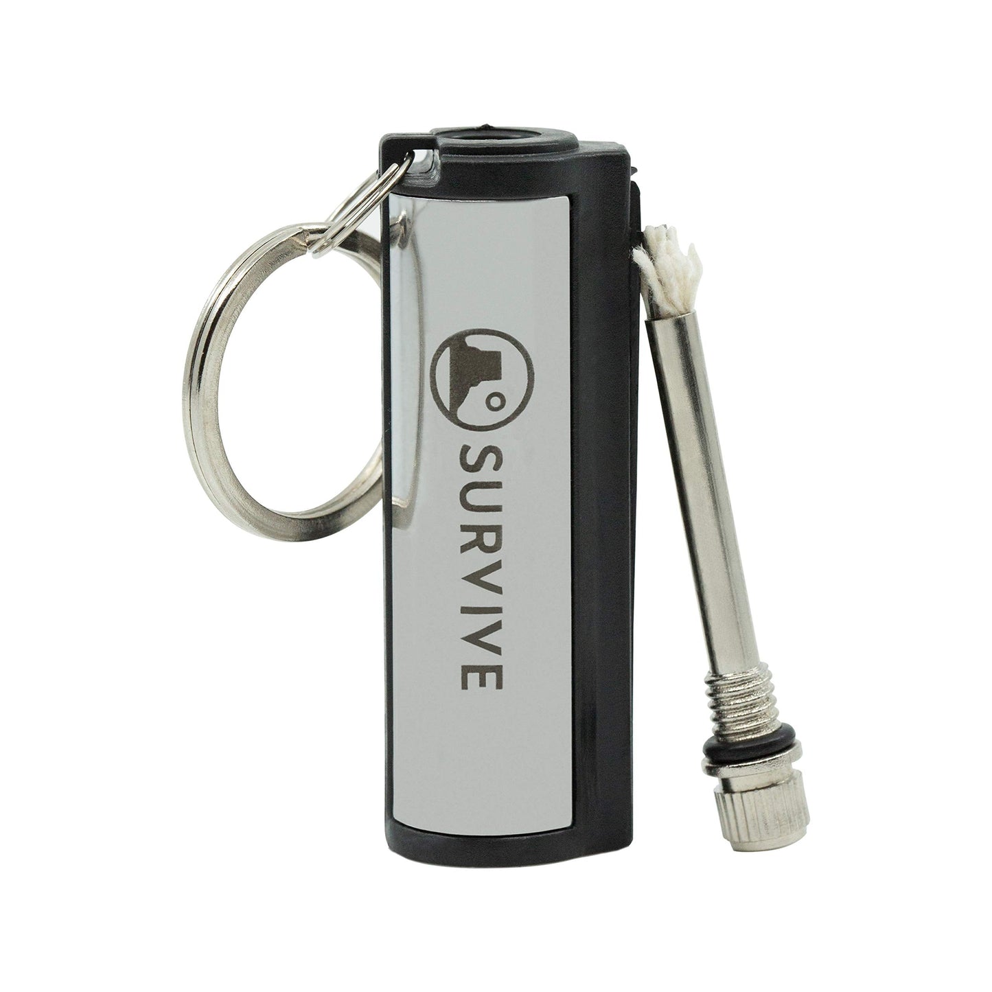 SURVIVE Permanent Match, Pack of 5, The Forever Lighter, Emergency Waterproof Fire Starter Striker Set, Metal Keychain Unlimited Strike Anywhere Stick