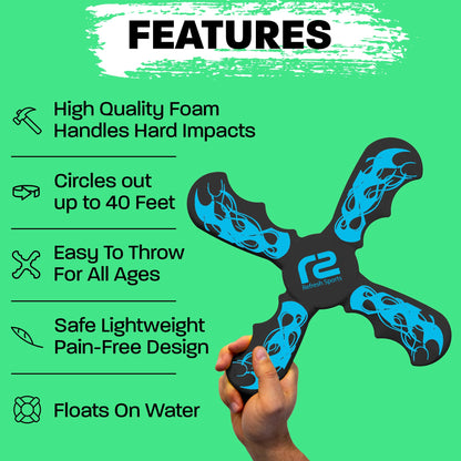 Boomerang Cool Toys For Ages 8-13 - Best 6 Year Old Boy Birthday Gift Soft Kid Toys For Boys & Girls to Play Indoors or Outdoors - Gift for Kids 6 7 8 9 10 11 12 & Up 7 Year Old Birthday Party Favor