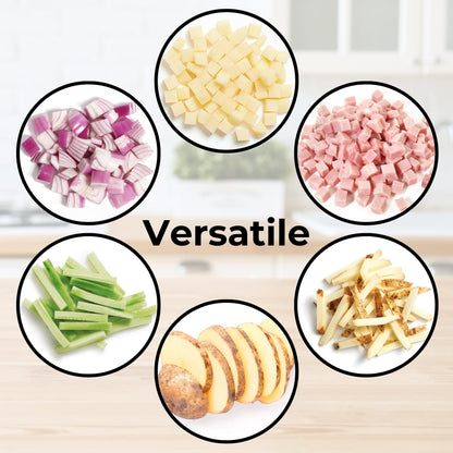 Starfrit Pro Fry Cutter & Cuber - 3-in-1 - Homemade French Fries, Slices and Diced Cubes Potato & Vegetable