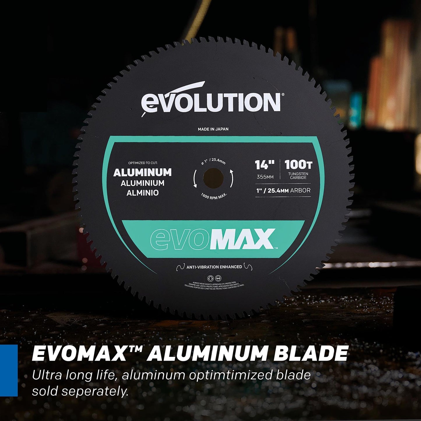 Evolution S14CPS 14" Heavy-Duty Metal Cutting Chop Saw | 3,500+ Cuts with EVOMAX14ST Blade | 14" Blade Compatible | Industrial Power Saw, Soft Start Motor, E-Brake, Precision Shadow Line Guide