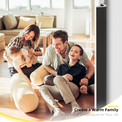 Weather Stripping Door Seal Strip - Soundproof Q-Shaped Foam for Exterior Door Frame, Large Gap Seal, Noise Cancelling, Easy to Install (Black, 26FT)