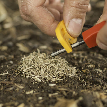 Smith's 50562 Pack Pal Tinder Maker with Fire Starter – Stainless Steel Grater –Striker – Natural Tinder – Outdoor Survival Tool – Lightweight – Portable, Yellow