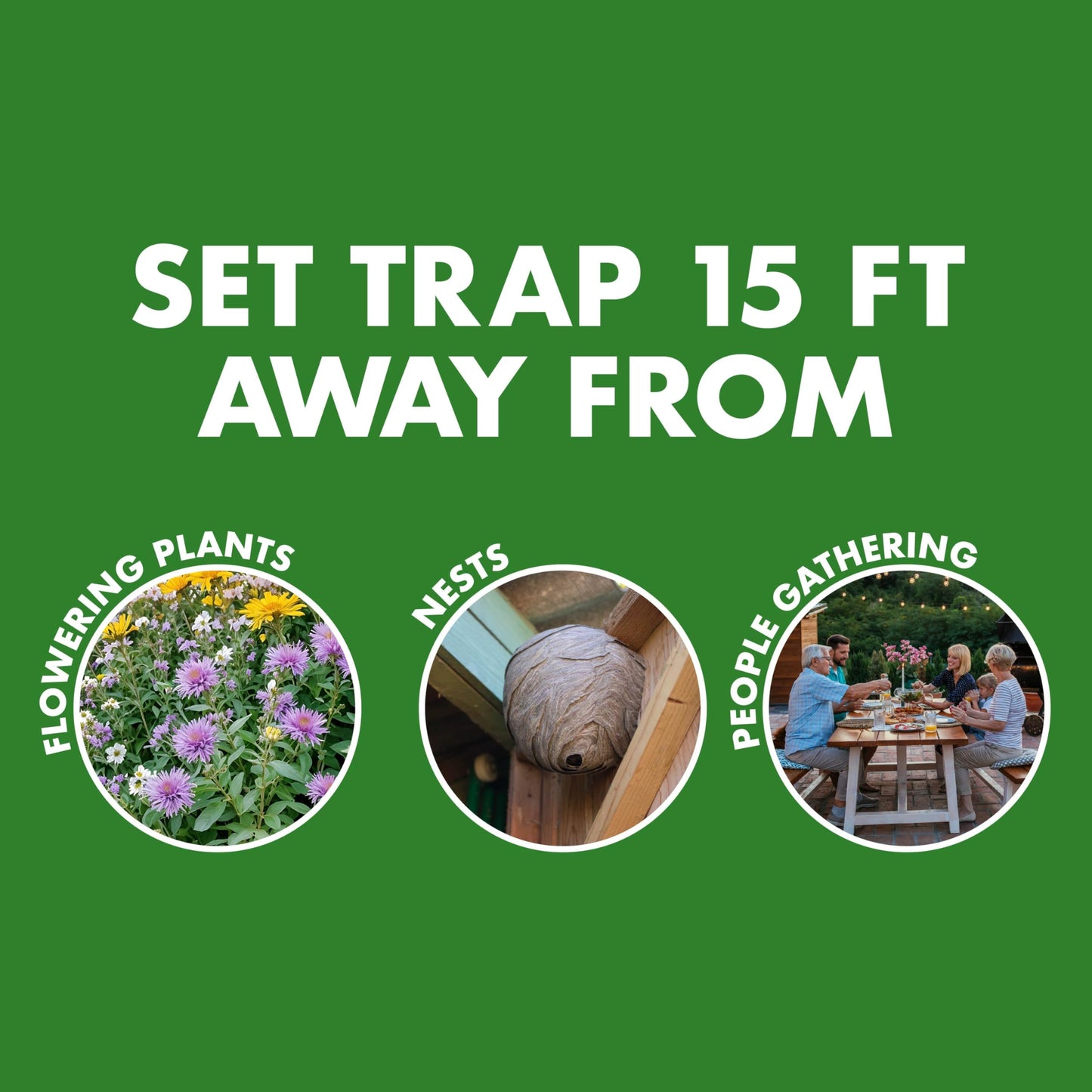 Spectracide Wasp, Hornet & Yellowjacket Trap, Hanging Wasp & Hornet Trap with a Quick-Drown Formula That Submerges & Kills Insects, 1 Count